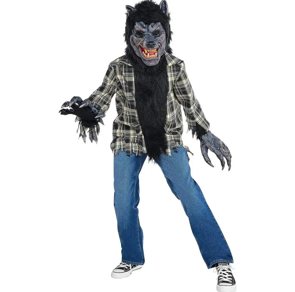 Rabid Werewolf Halloween Costume Animal Scary Killer Wolf Fancy Dress Up